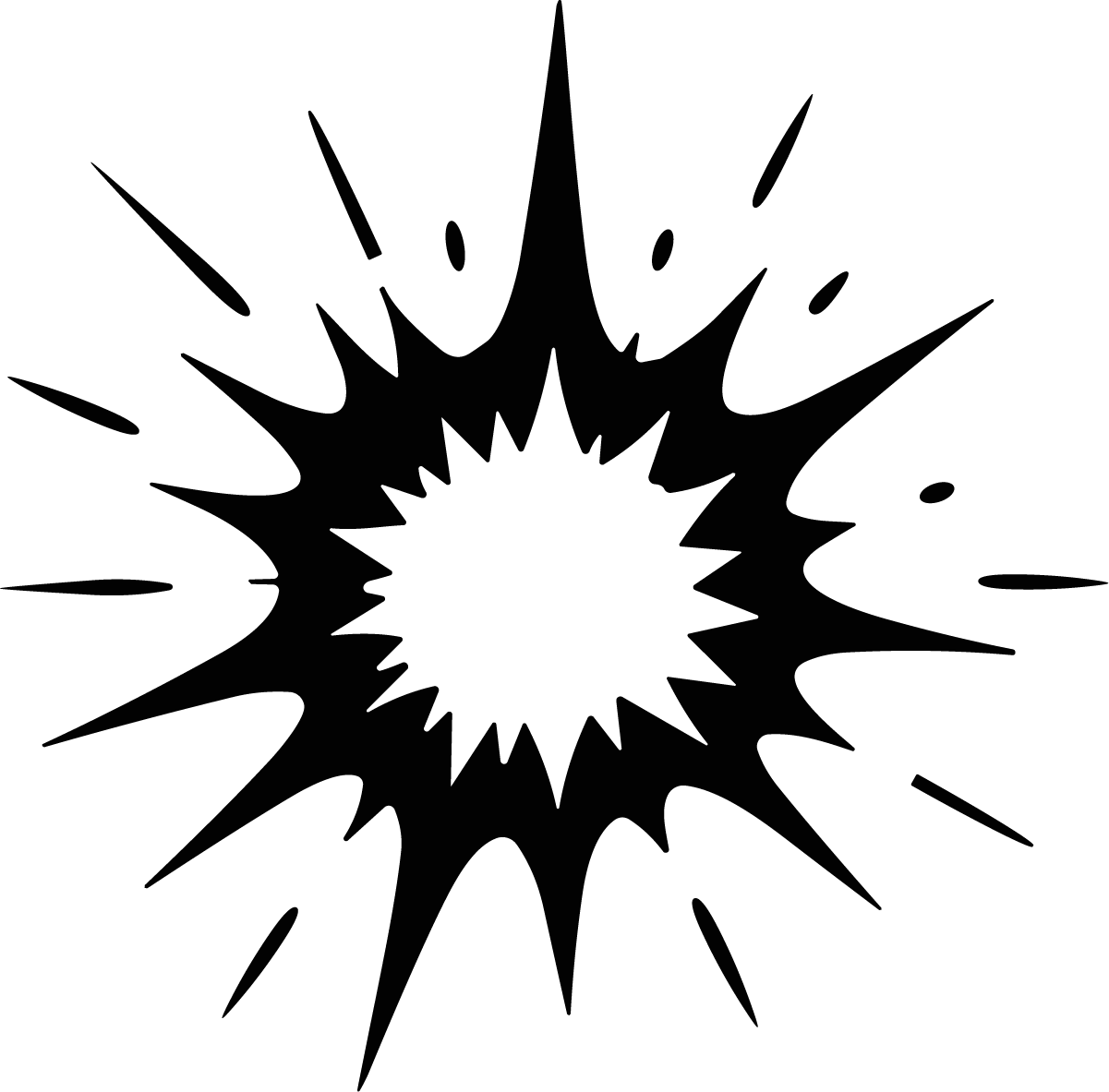 Starburst Explosion SVG Jagged Impact Vector - Image 1