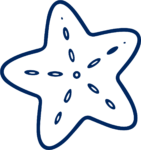 Starfish SVG Speckled Outline Vector