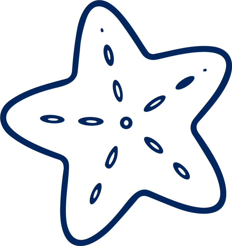 Starfish SVG Speckled Outline Vector