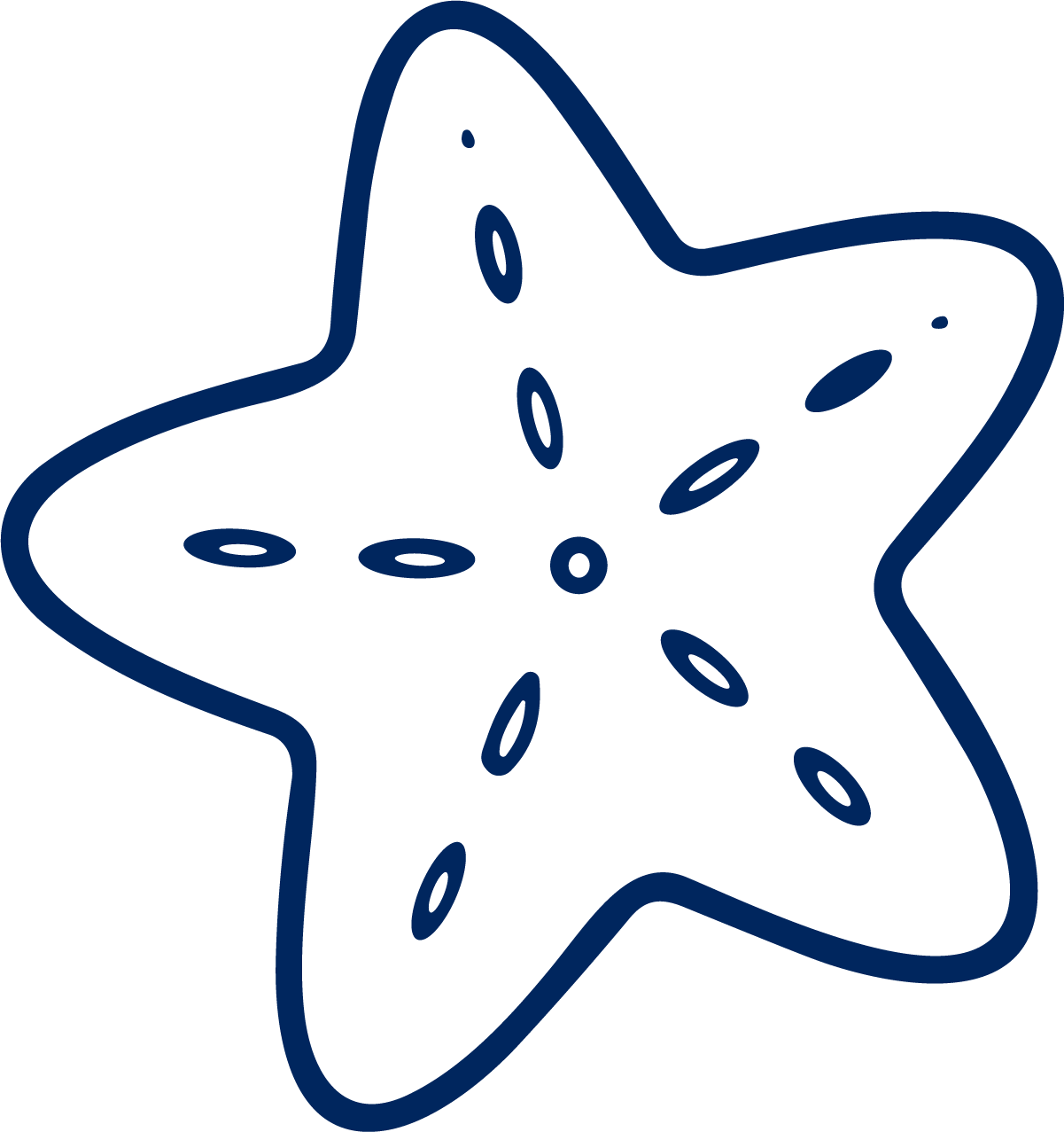Starfish SVG Speckled Outline Vector - Image 1