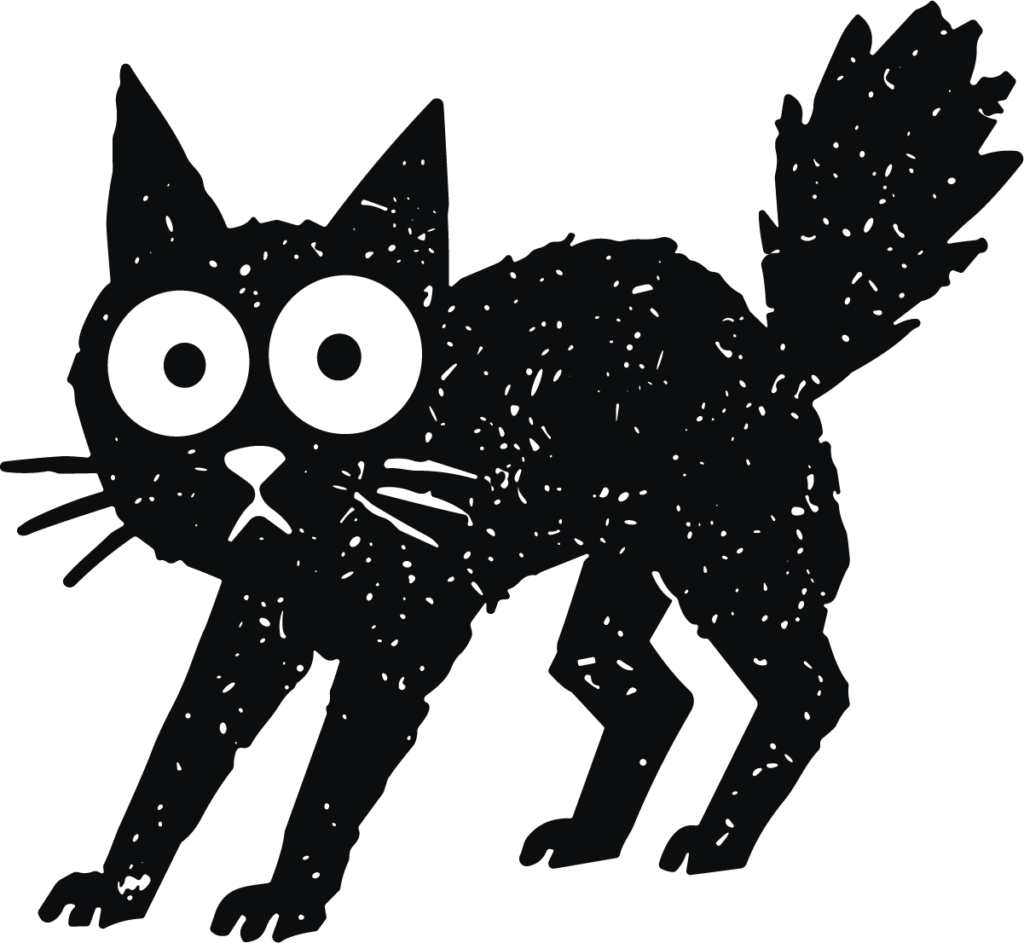 Startled Cat SVG Spooky Halloween Vector