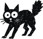 Startled Cat SVG Spooky Halloween Vector