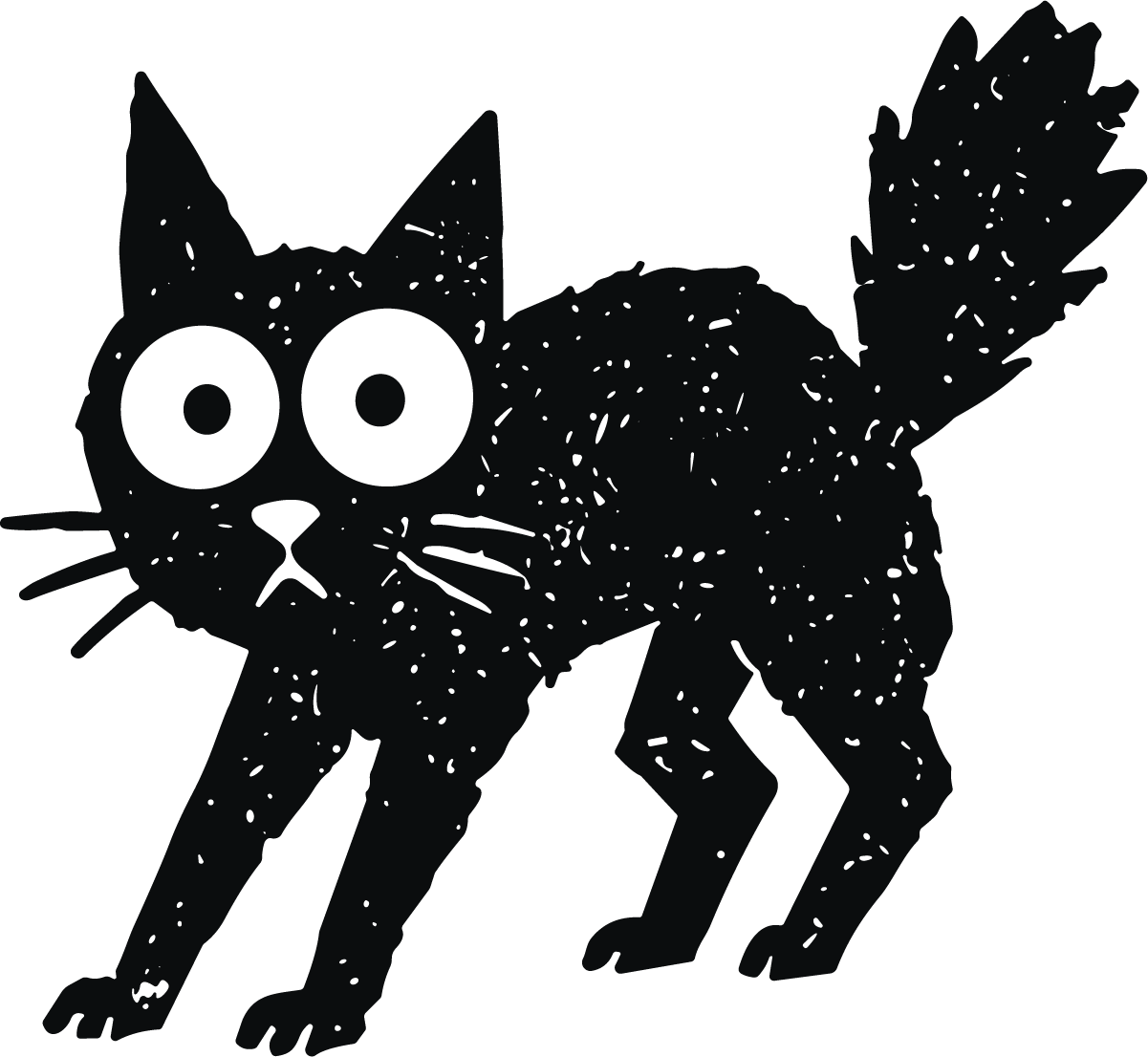 Startled Cat SVG Spooky Halloween Vector - Image 1