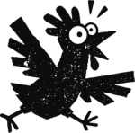 Startled Chicken SVG Frantic Sketch Vector