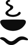 Steaming Coffee Bowl SVG Bold Silhouette Vector