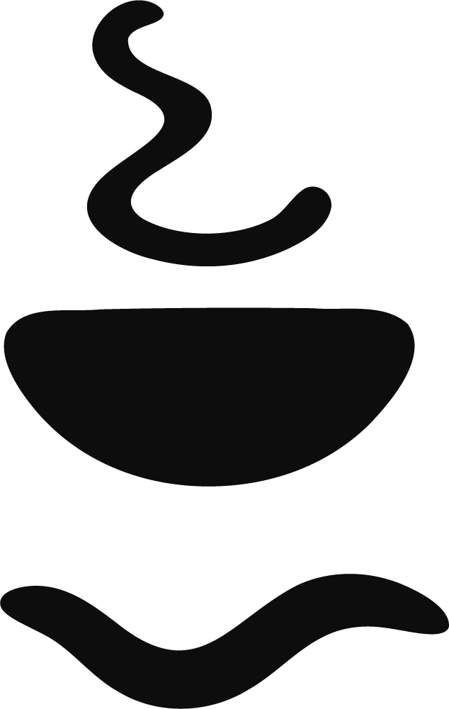 Steaming Coffee Bowl SVG Bold Silhouette Vector