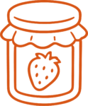 Strawberry Jam Jar SVG Rustic Outline Vector