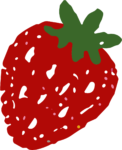 Strawberry SVG Bold Flat Vector