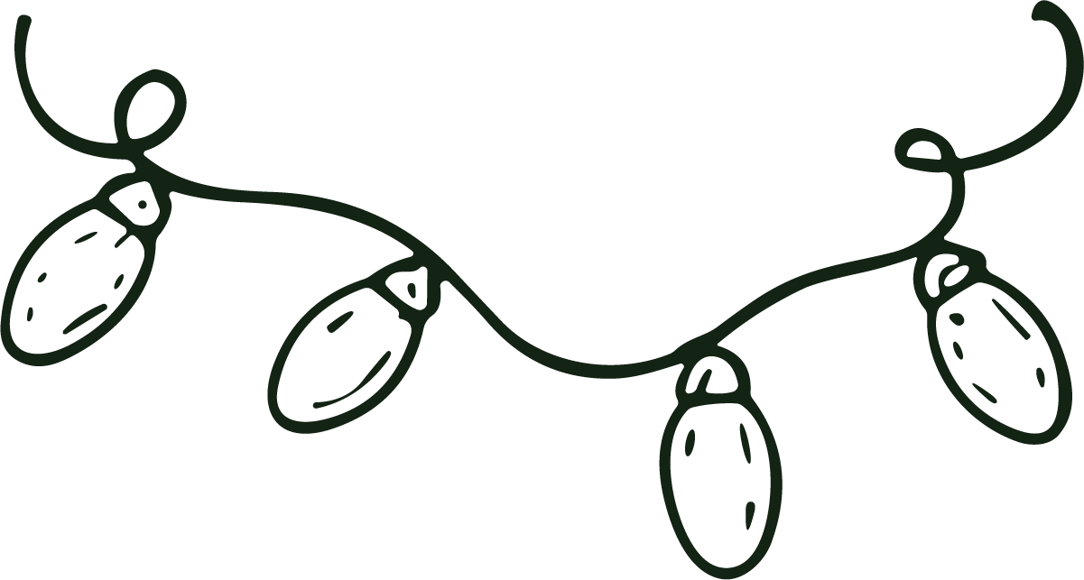 String Lights SVG Hand-Drawn Garland Vector - Image 1