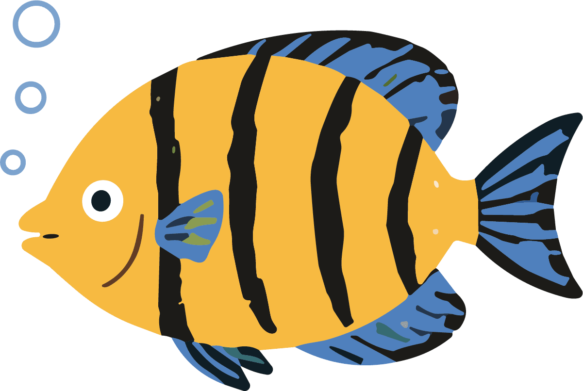 Striped Angelfish SVG Cheerful Aquatic Vector - Image 1