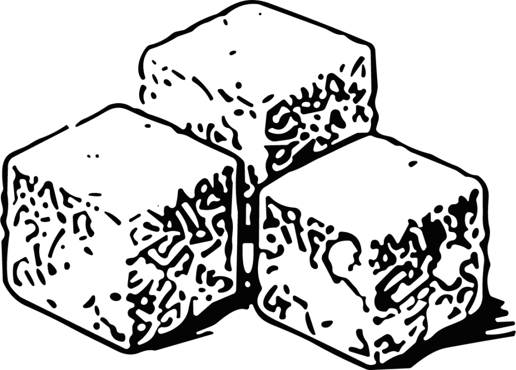 Sugar Cubes Bold Outline Vector