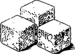 Sugar Cubes Bold Outline Vector