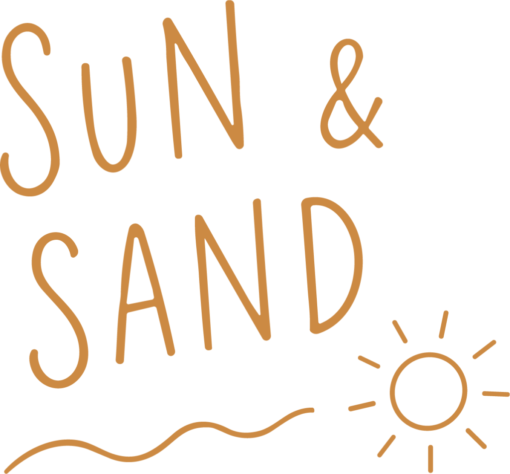 Sun And Sand Text SVG Breezy Beach Script Vector