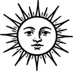 Sun Face SVG Vintage Celestial Vector