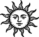Sun Face SVG Celestial Sunburst Vector