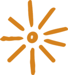 Sun Icon SVG Rustic Orange Vector