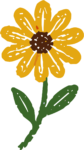 Sunflower Bloom SVG Rustic Whimsical Vector