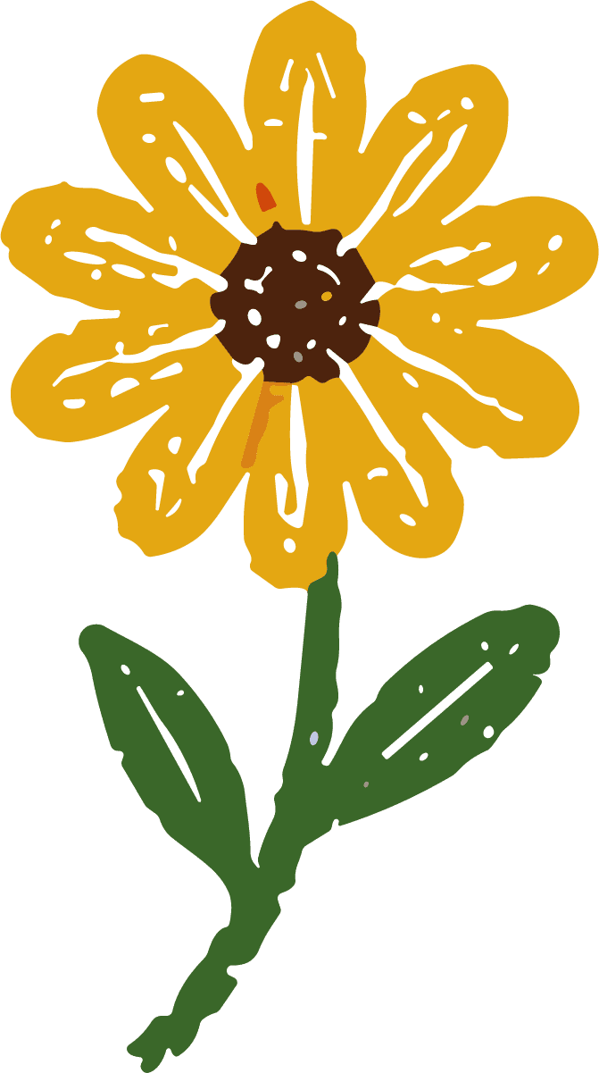 Sunflower Bloom SVG Rustic Whimsical Vector - Image 1
