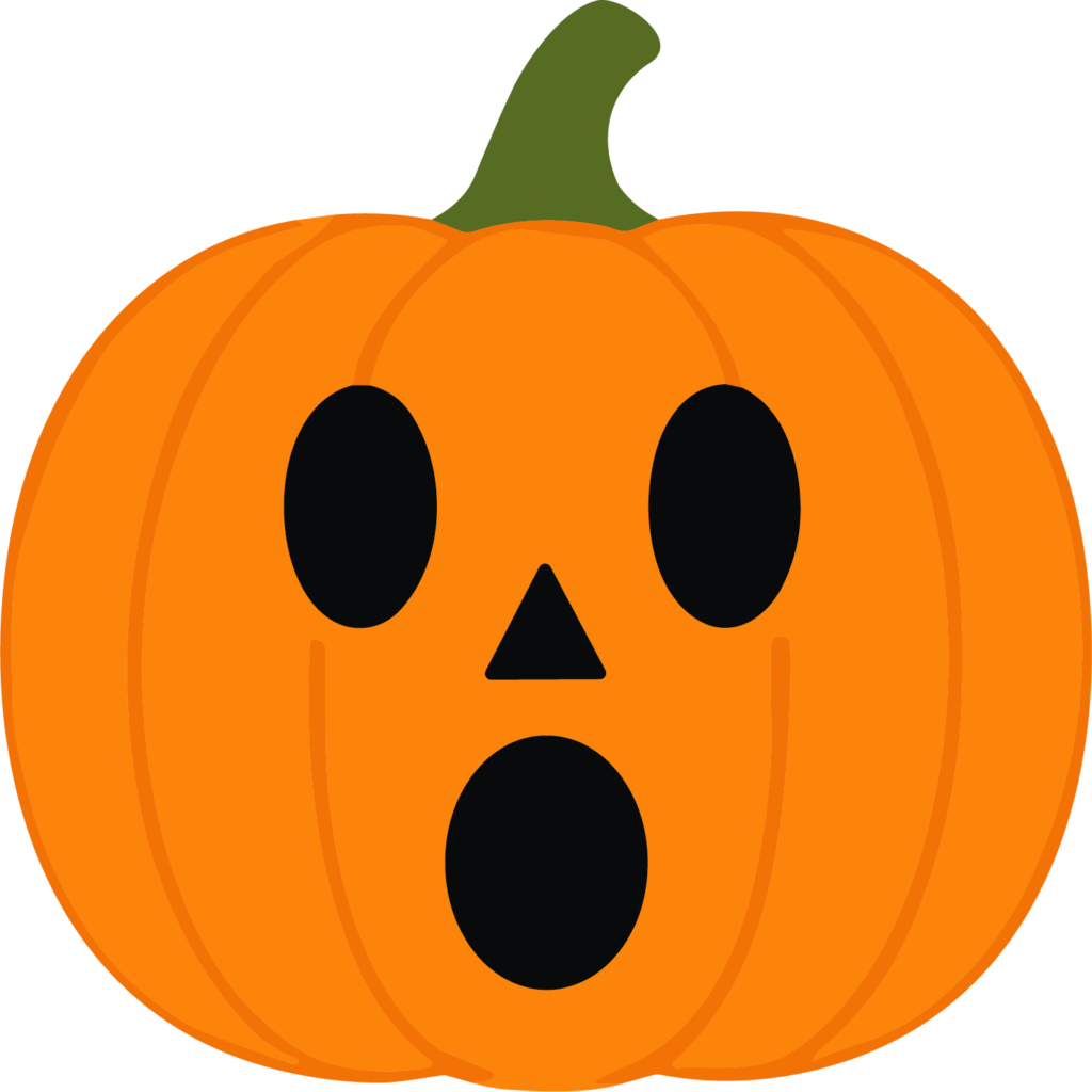 Surprised Pumpkin SVG Shocked Expression Vector