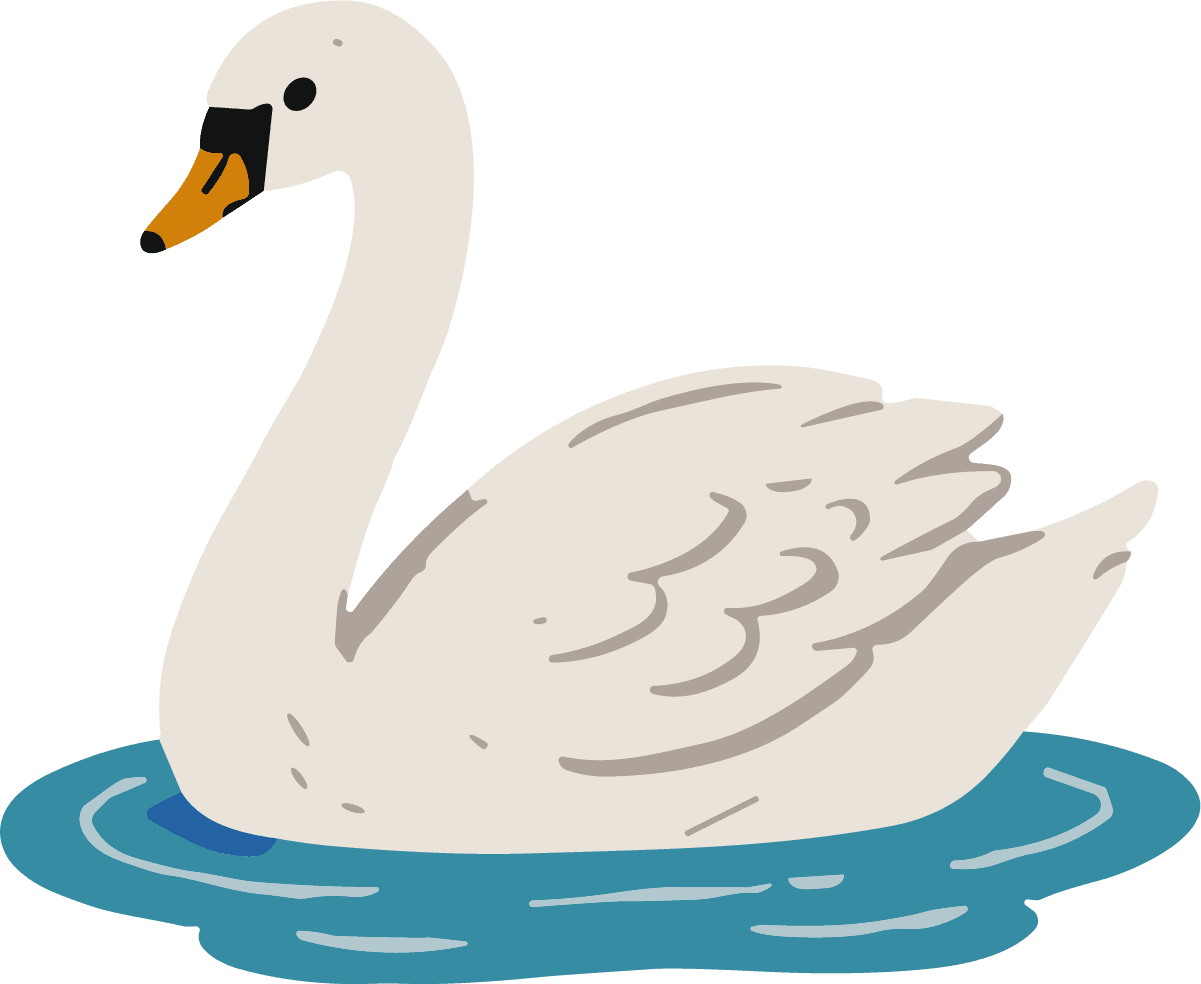 Swimming Swan SVG Serene Lake Vector - Image 1