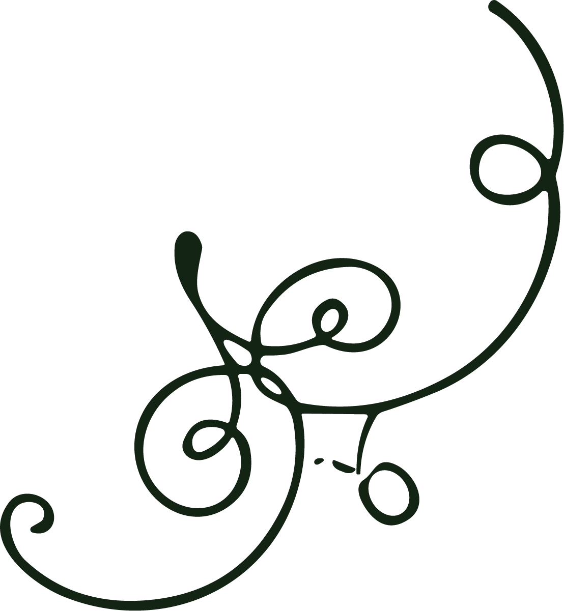 Swirl Flourish SVG Elegant Curls Vector - Image 1