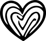 Swirl Heart SVG Bold Spiral Vector