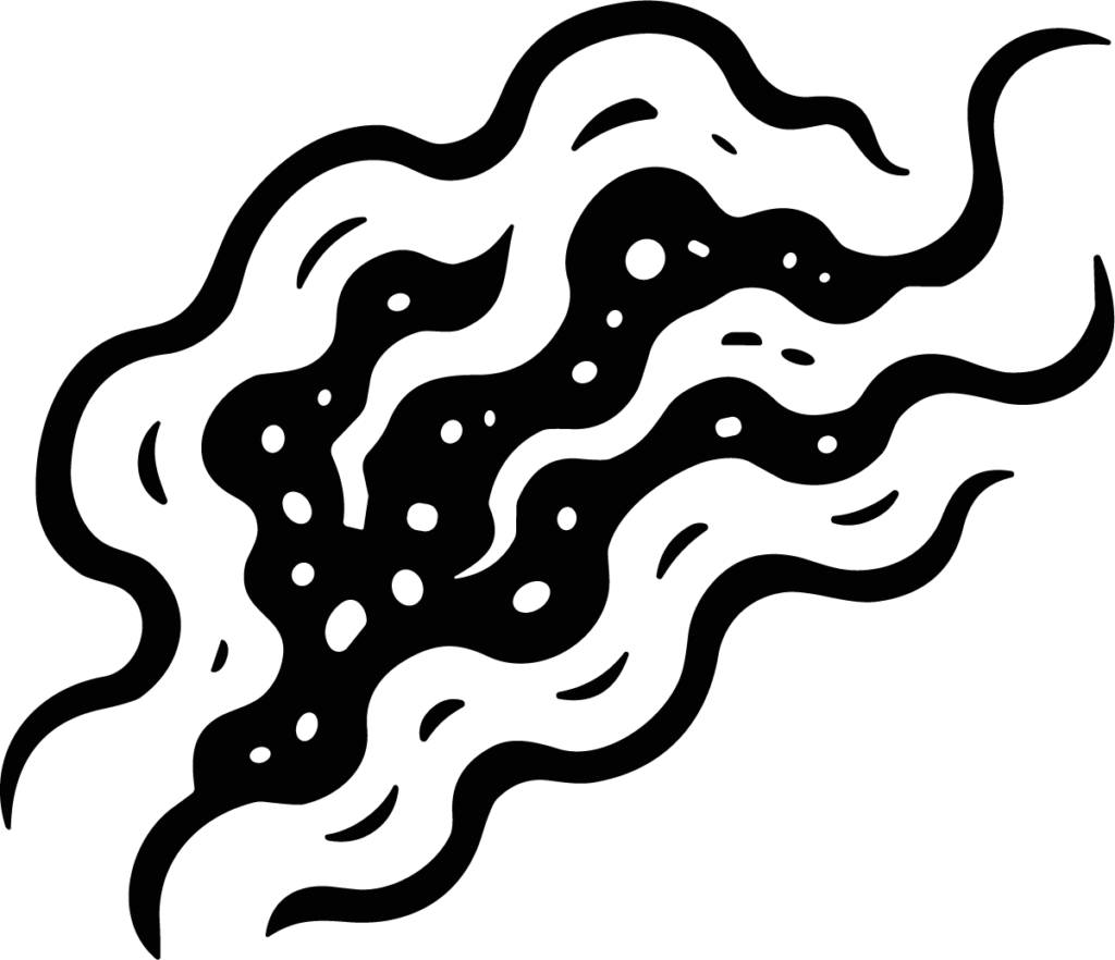 Swirling Smoke Cloud SVG Bold Cosmic Swirl Vector