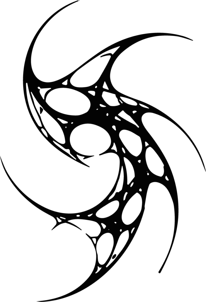 Swirling Tribal Design SVG Organic Spiral Vector