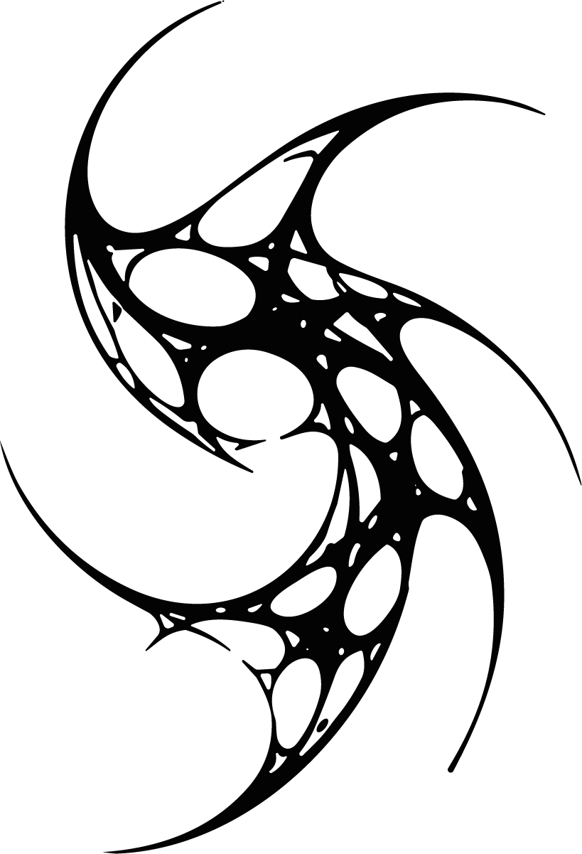 Swirling Tribal Design SVG Organic Spiral Vector - Image 1