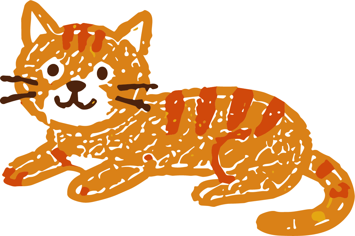Tabby Cat SVG Playful Sketch Vector - Image 1