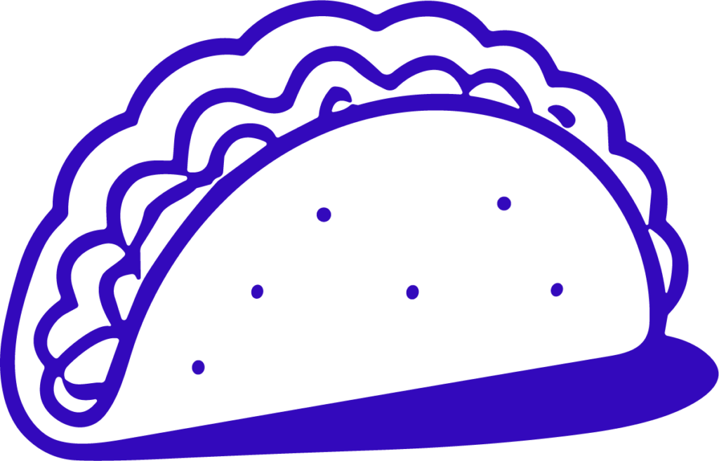 Taco SVG Bold Outline Vector