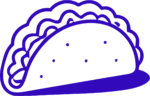 Taco SVG Bold Outline Vector