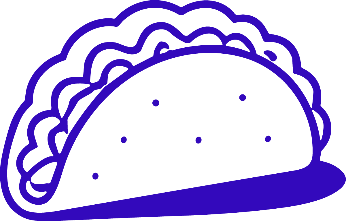 Taco SVG Bold Outline Vector - Image 1