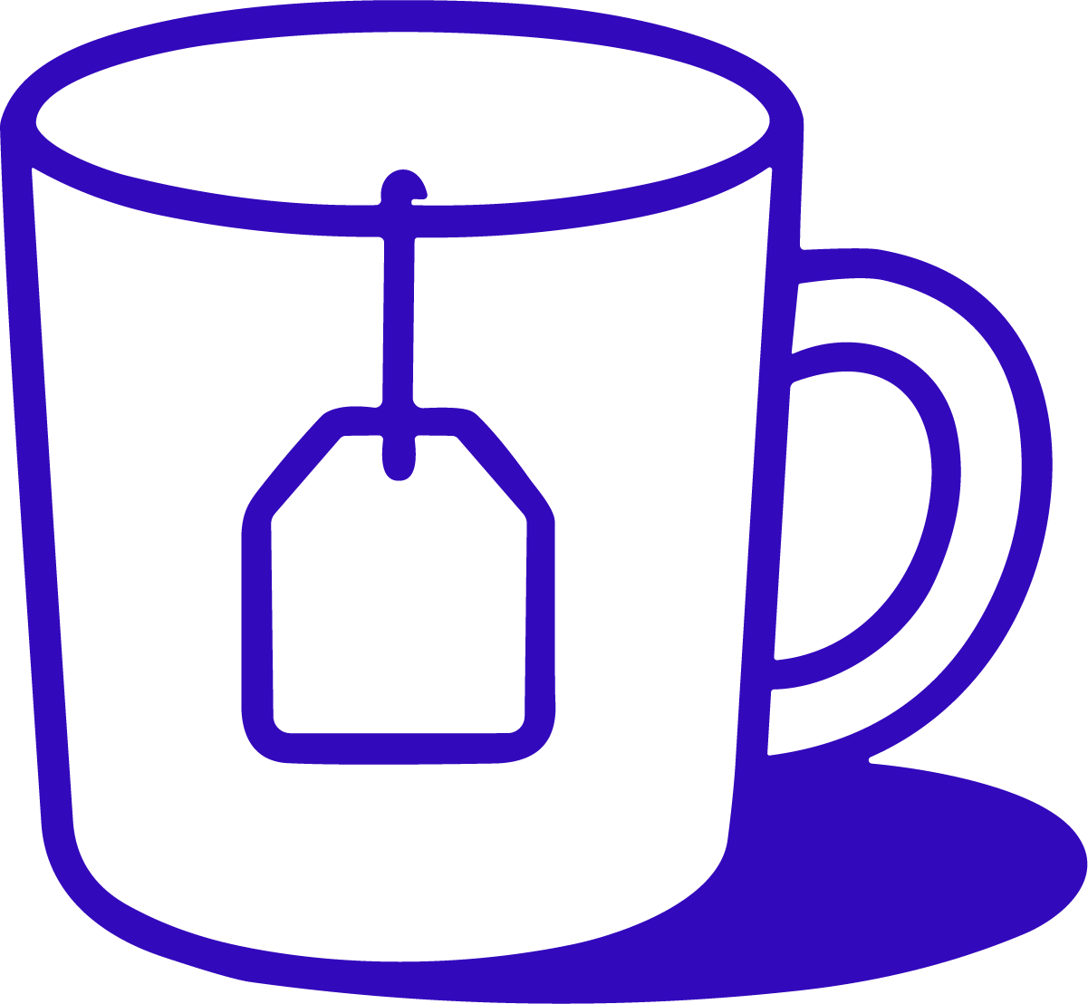 Tea Mug SVG Bold Outline Vector - Image 1