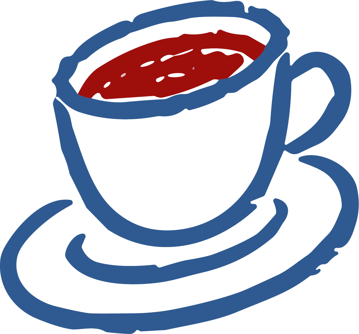 Teacup And Saucer SVG Loose Sketch Vector - Image 1