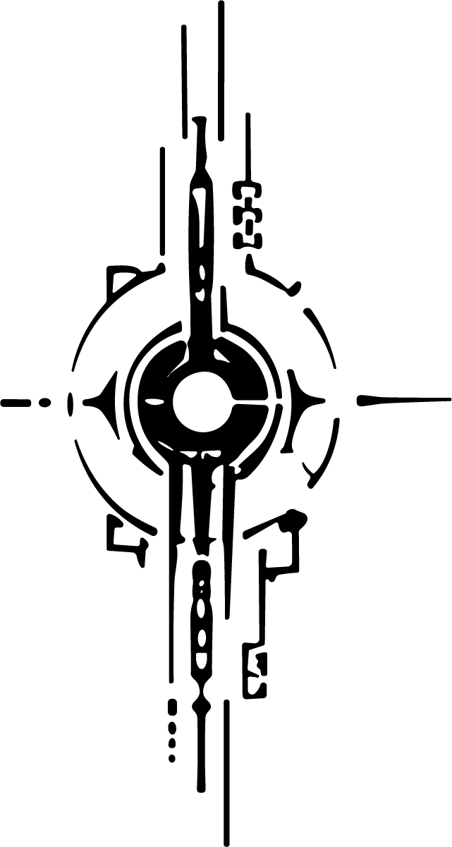 Tech Compass Emblem SVG Futuristic Circuit Vector - Image 1