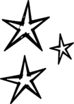 Three Stars SVG Bold Sketchy Vector