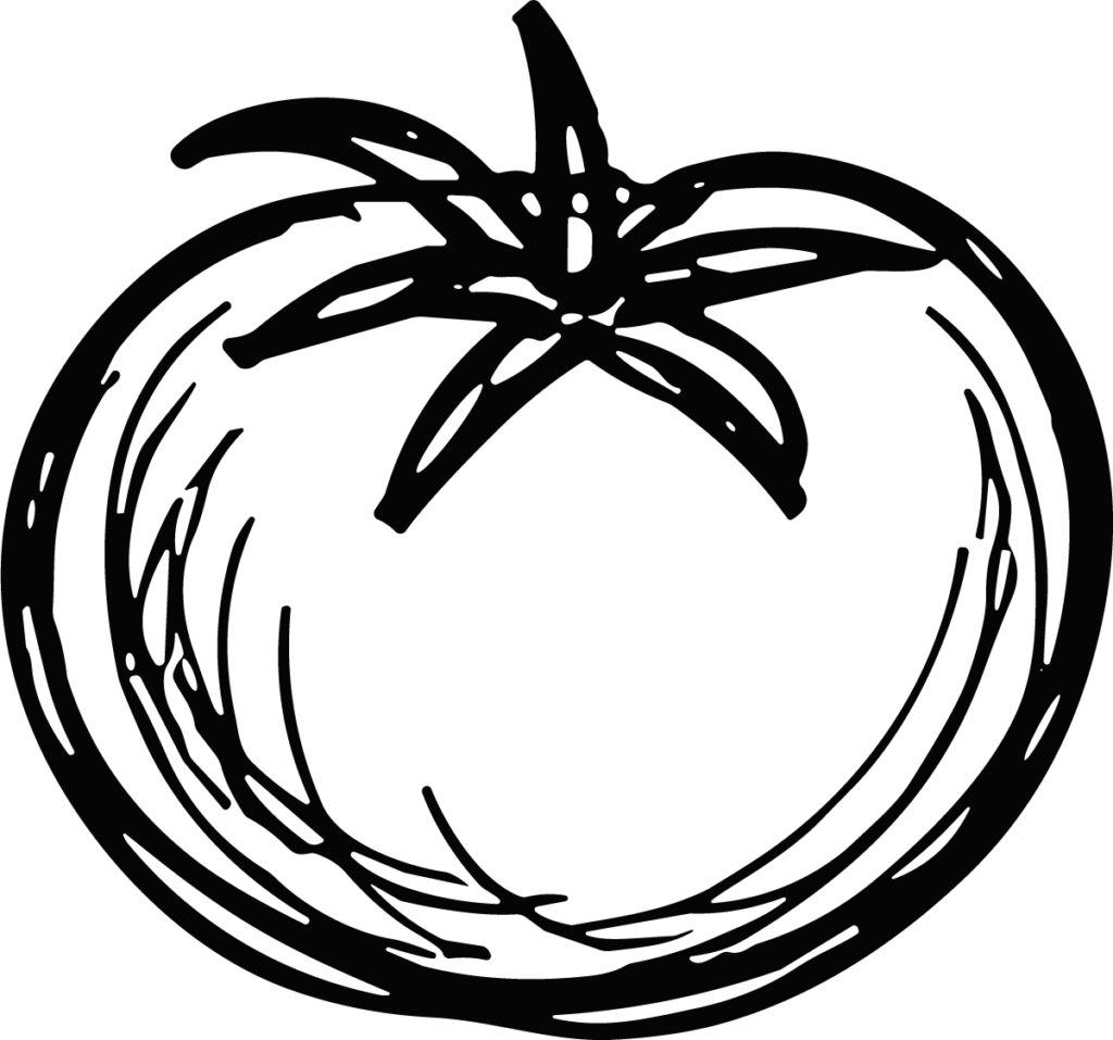 Tomato SVG Bold Outline Vector