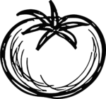 Tomato SVG Bold Outline Vector