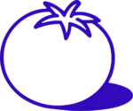 Tomato SVG Bold Outline Vector