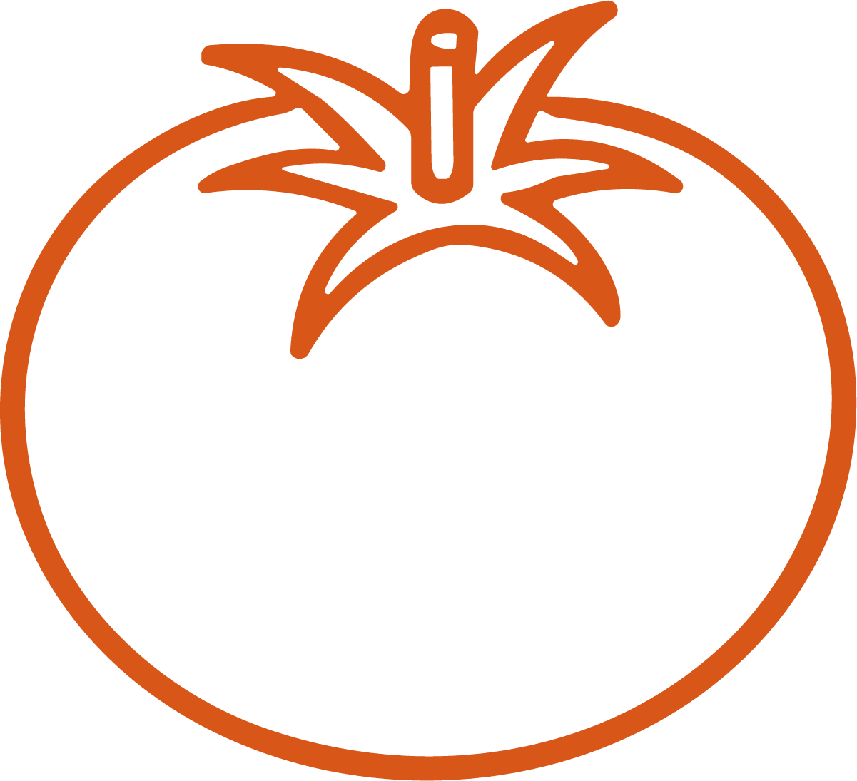 Tomato SVG Simple Outline Vector - Image 1