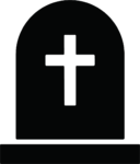Tombstone Cross SVG Somber Silhouette Vector