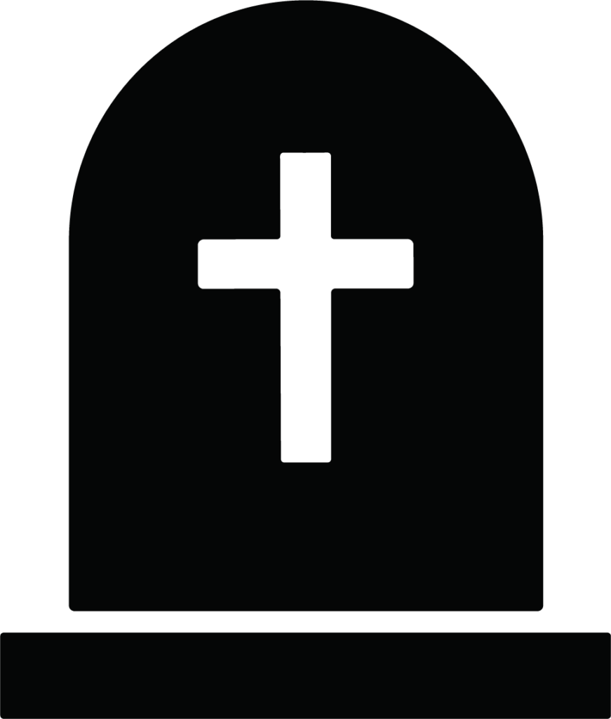 Tombstone Cross SVG Somber Silhouette Vector