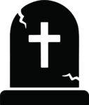 Tombstone Cross SVG Cracked Cemetery Vector