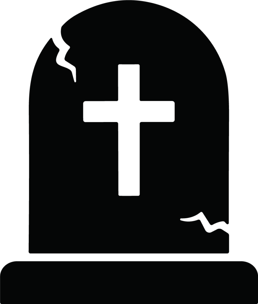 Tombstone Cross SVG Cracked Cemetery Vector