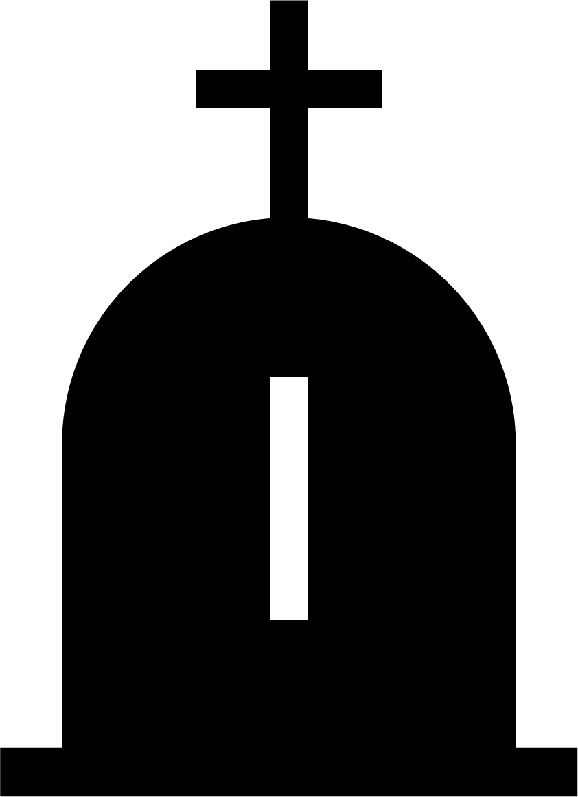 Tombstone With Cross SVG Somber Silhouette Vector - Image 1