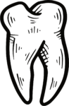 Tooth SVG Bold Sketch Vector