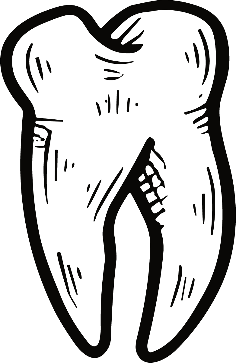 Tooth SVG Bold Sketch Vector - Image 1