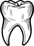 Tooth SVG Bold Outline Vector