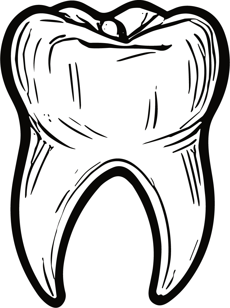 Tooth SVG Bold Outline Vector - Image 1
